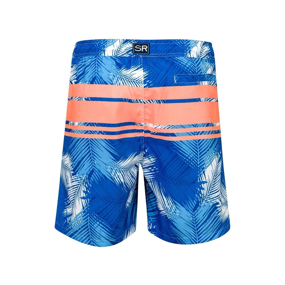 Snapper Rock Boys Board Shorts Size 14 Blue Palm Print Neon‎ Swim Trunks NWT